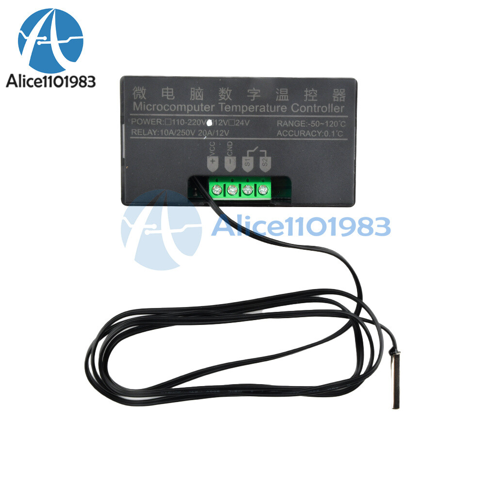 W3230 Digital Temperature Controller Thermostat 20A -55℃-120℃ Relay Output DC/AC