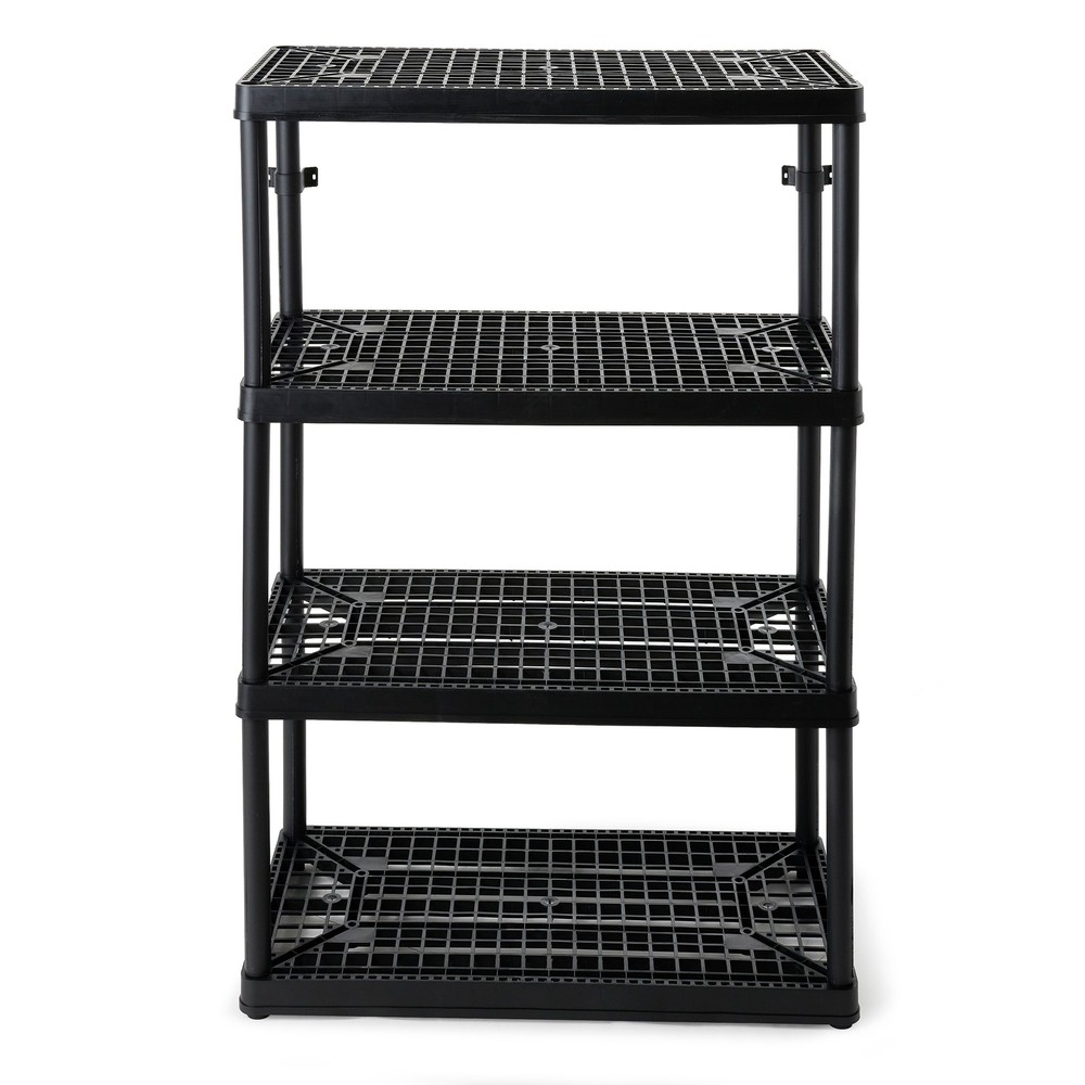 Gracious Living 4 Shelf Fixed Height Ventilated Heavy Duty Storage Unit (2 Pack)