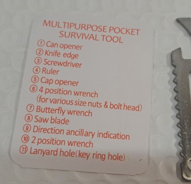 Wallet / Credit Card Multi Tools - Lot of 5 -