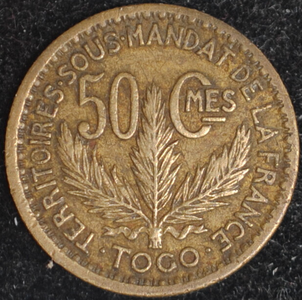 1924 Togo 50 Centimes VF