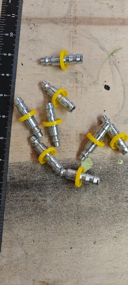 Air Hose Quick Connector, Male, 1/4, Quantity 8