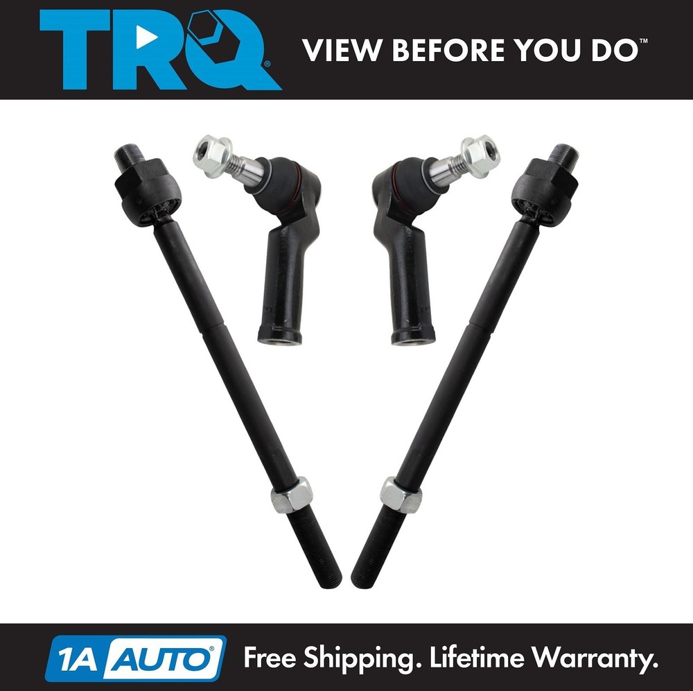 TRQ Front Inner and Outer Tie Rod Set Fits 2007-2016 Volvo