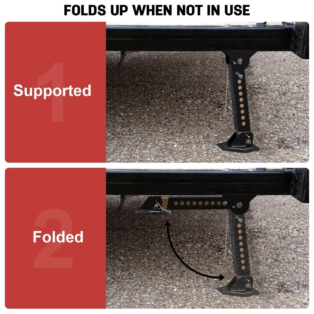 Telescoping RV Camper Accessories - 2 Pack Trailer Stabilizer Jacks, Black