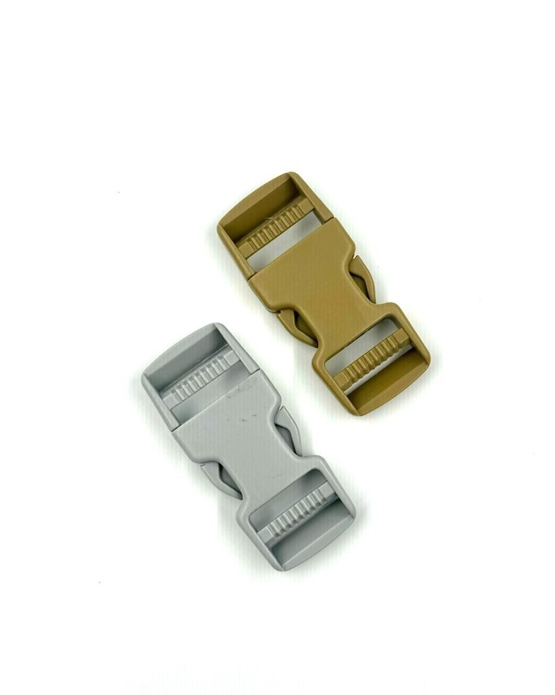 1" inch (25mm)- Quick Release Plastic Buckle - Dual-Sided Adjust - (250 Pack)