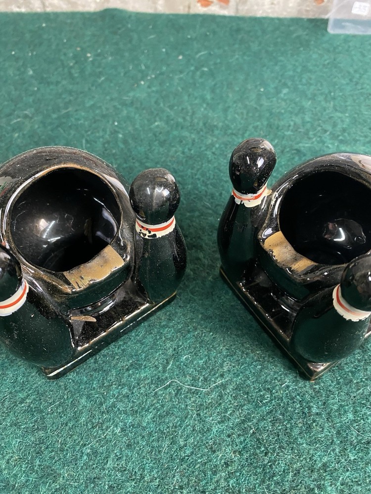 Vintage Matching Bowling Ashtray/bookends