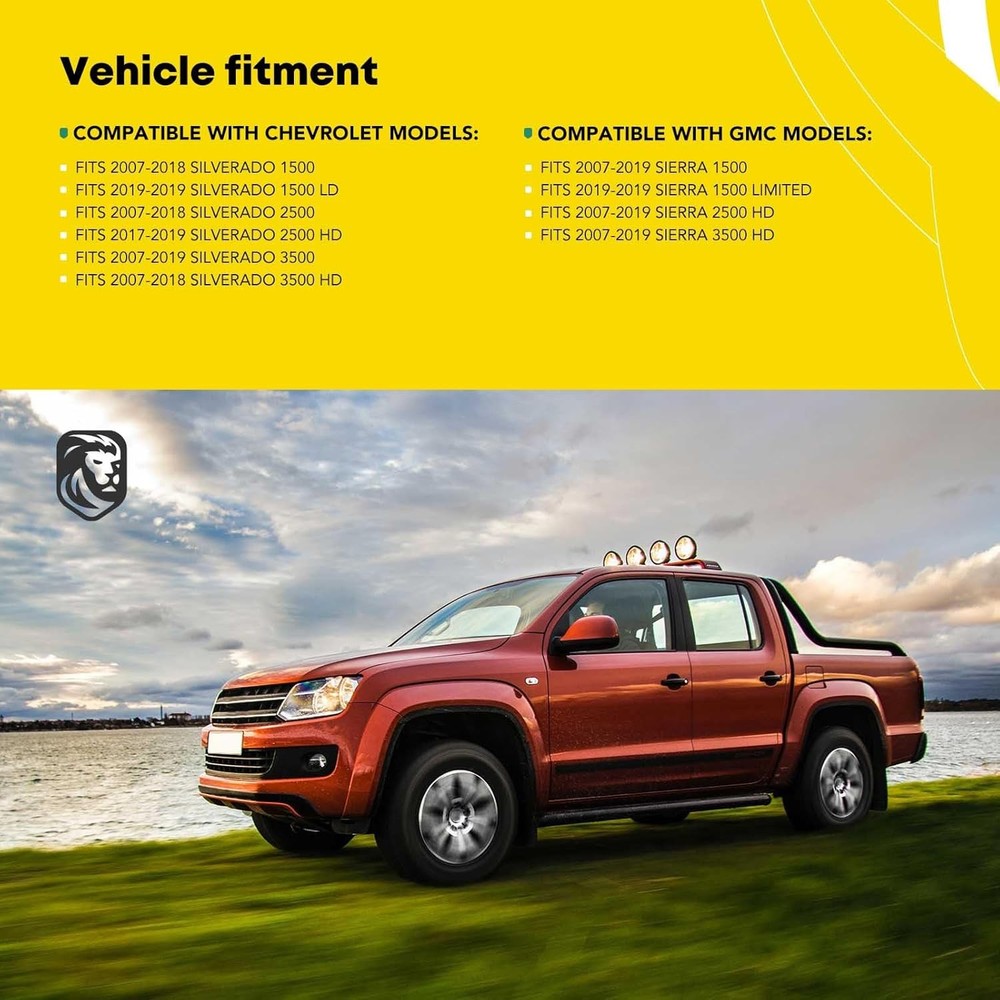 YHTAUTO Truck Bed Storage Tool Box Lockable Compatible with Passenger Side