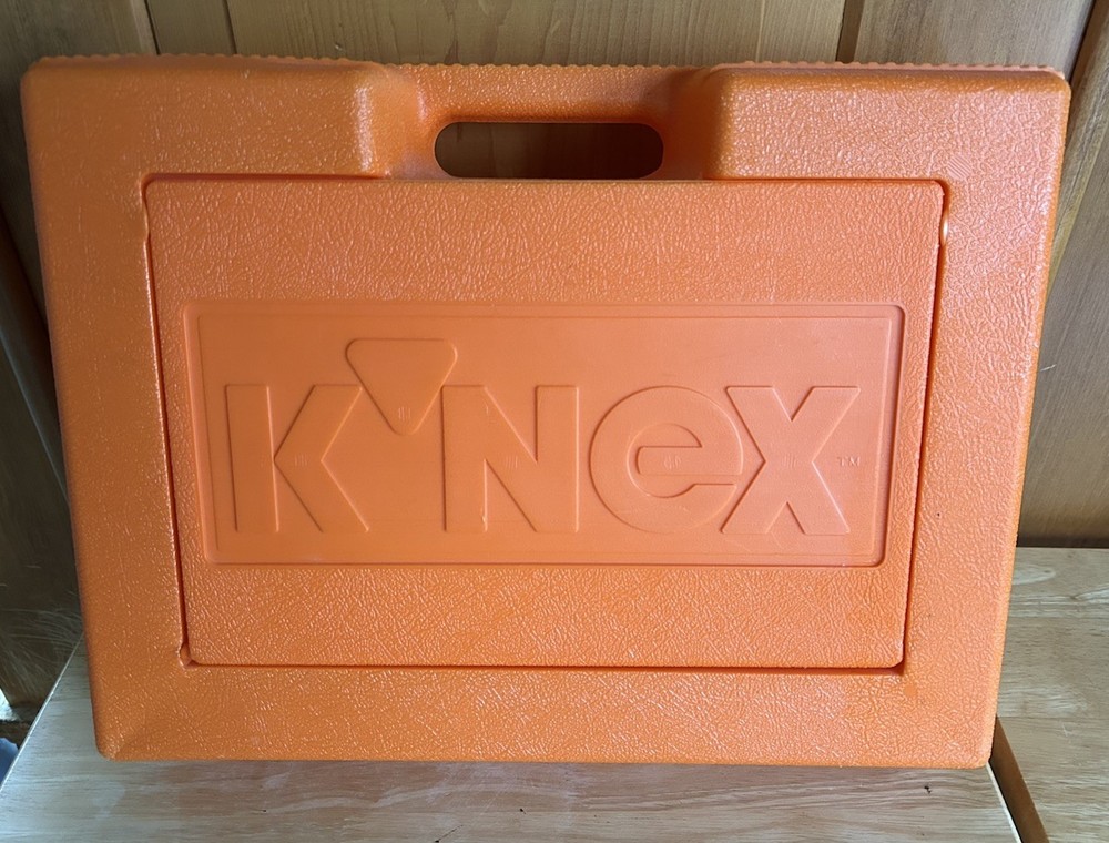 K'nex Orange Hard Plastic Storage Case Box Handle Vintage 1997 Empty Case Only