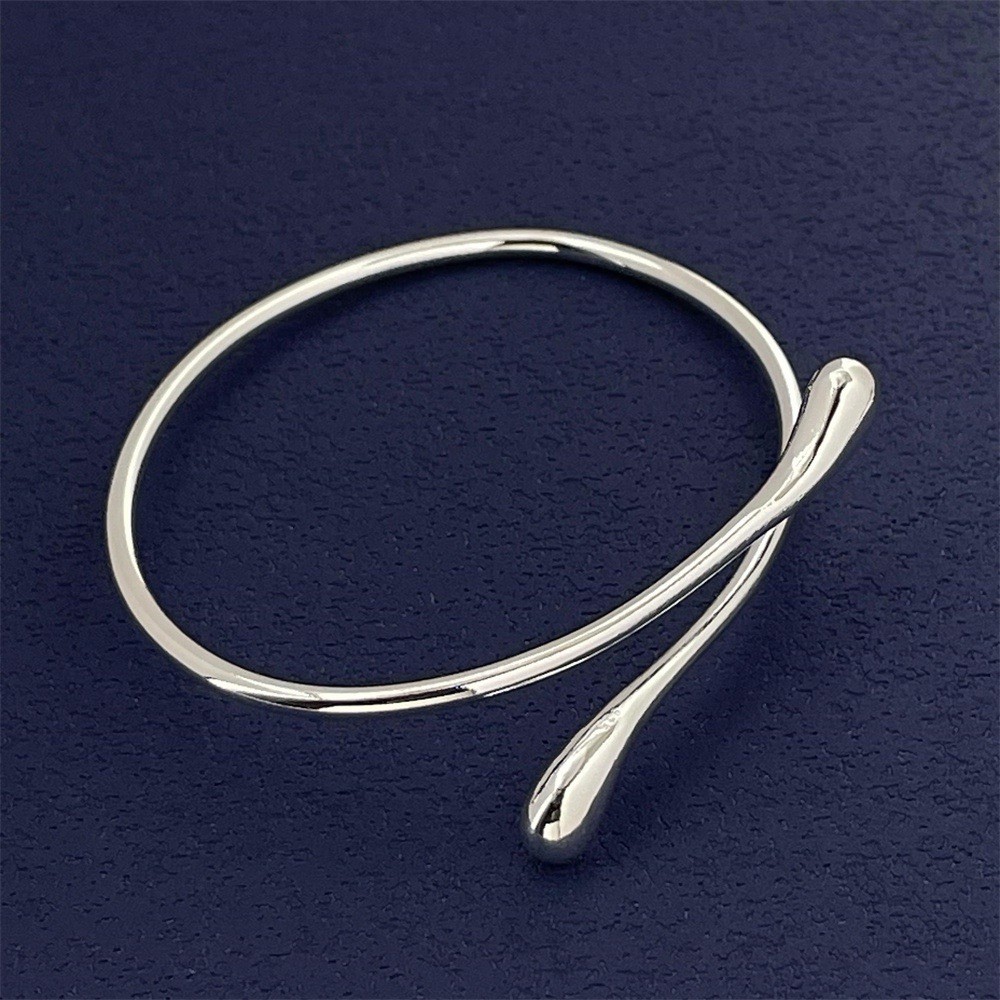Solid Sterling Silver Womens Hammered Bracelet Bangle With A Gift Bag Adjustable