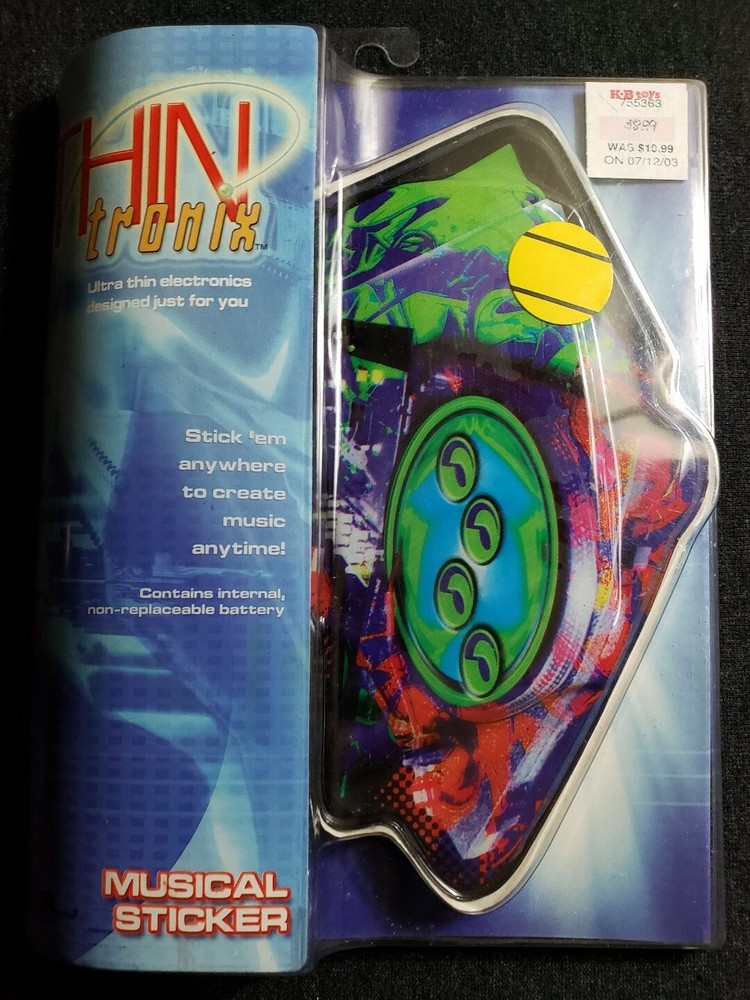 Vintage 2002 Hasbro Tiger Electronics ThinTronix Musical Sticker Set New
