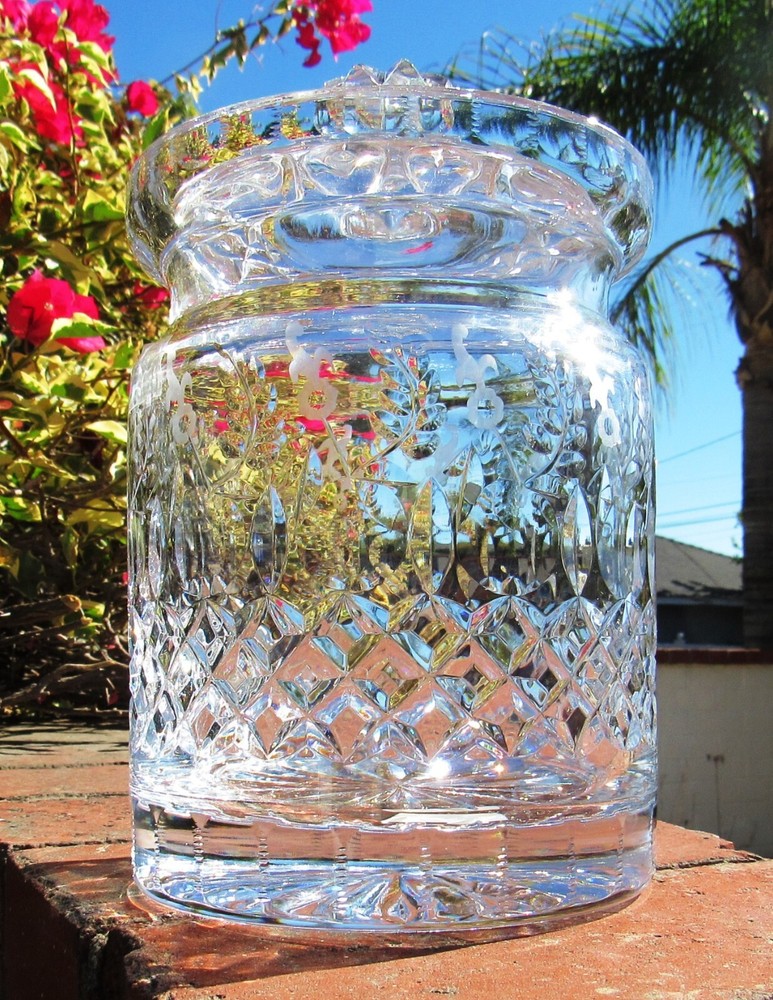 ROGASKA GALLIA BISQUIT JAR MINT 8 1/4" TALL