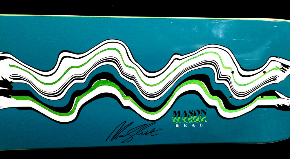 Mason Silva Signed Real x Bryce Wong Autograph Skateboard Deck