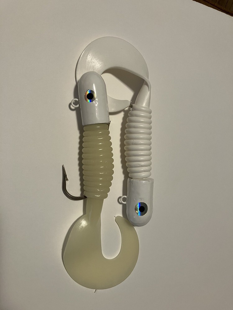 4 Halibut Lingcod Alaska White Grub Tails