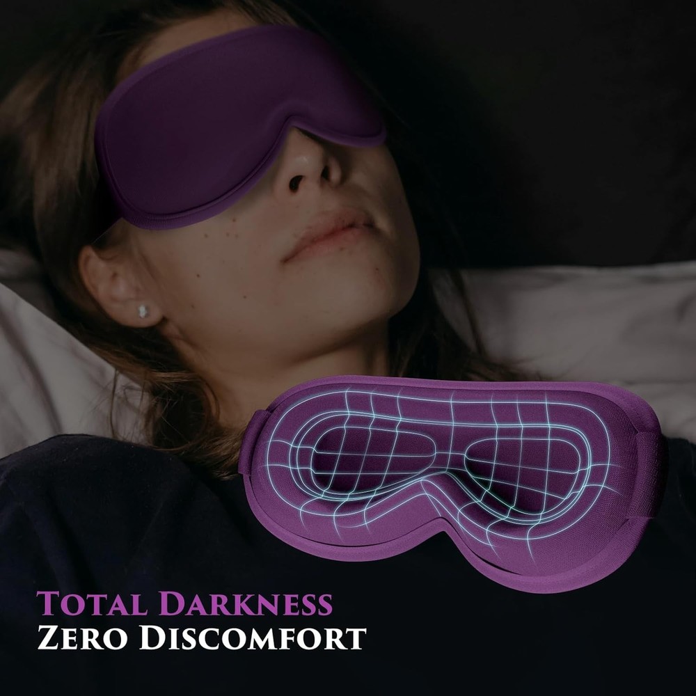 Adjustable Weighted Eye Mask for Sleep - Comfortable Night Eye Cover