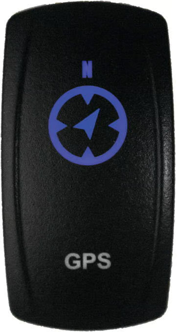 Dragonfire Laser Etch Dual LED Switch - GPS On/Off - Blue ATV/UTV 522624
