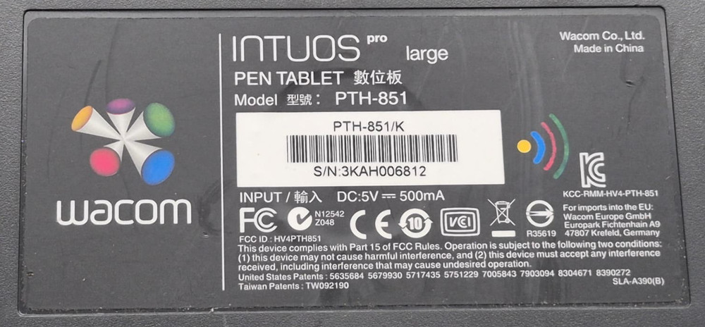 Wacom Intuos Pro Large Drawing Tablet PTH-851 - Tablet Only