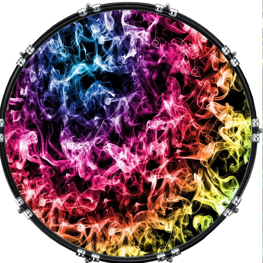 20" Custom Bass Kick Drum Front Head Graphic Graphical Smoke Effect 1