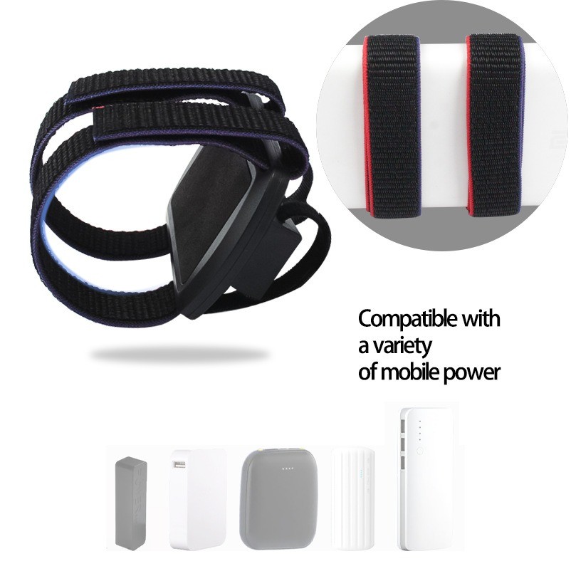 For Vision Pro VR Headset Battery Back Tie Strap Mobile Power Supply Strap Set