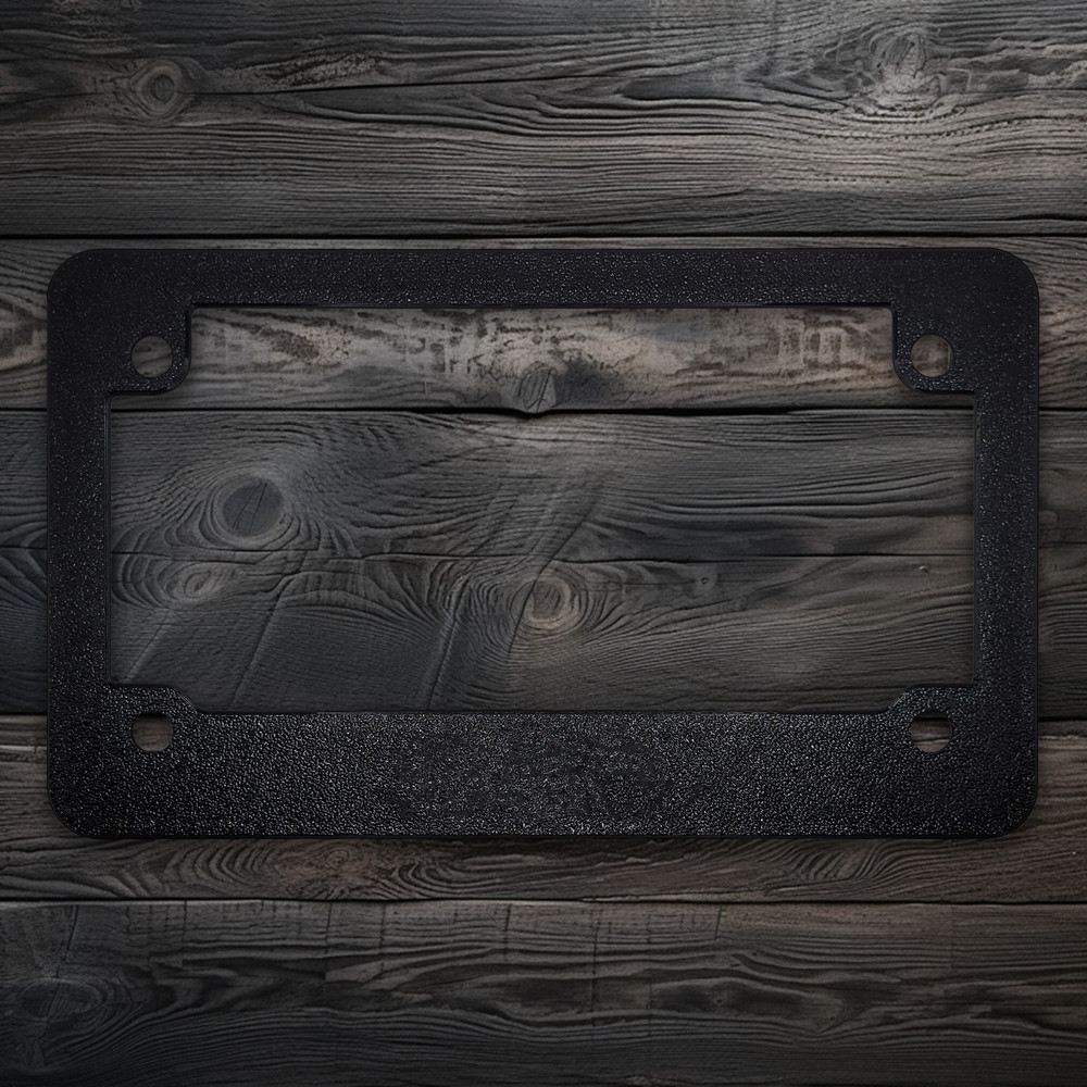Black Textured Motorcycle License Plate Frame (UNIVERSAL FIT)