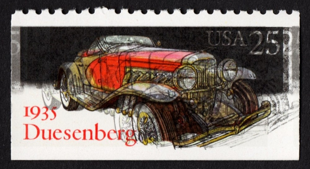 US # 2385 Var *MINT OG NH { RARE "TRIPLE IMPRESSION" ERROR } 1935 DUESENBERG CAR
