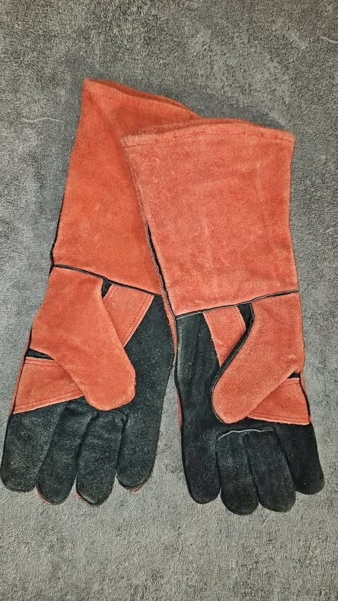 Welding Gloves Leather  Mens L  Work Construction  Grilling