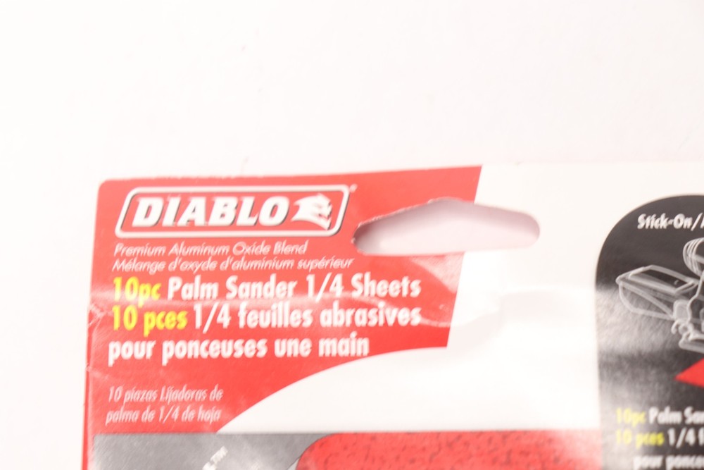 (10-Pk) Diablo Sanding Sheet Assorted 1/4" DCS045VGPP10G