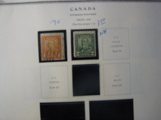 Classic Canadian Stamp Collection on Scott Pages.