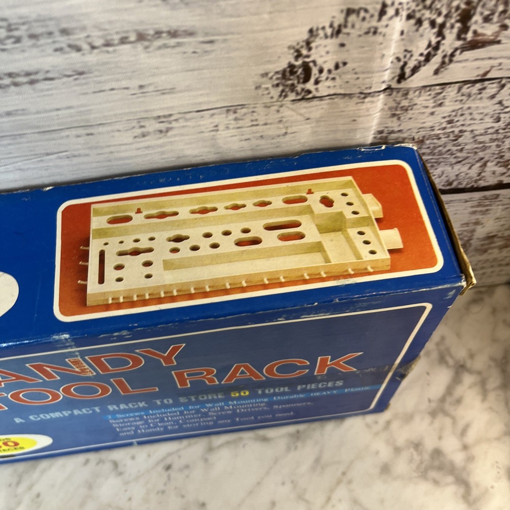 Mountable Handy Tool Rack Hold 50 Pc Wall Organizer Garage Shed Workshop Storage