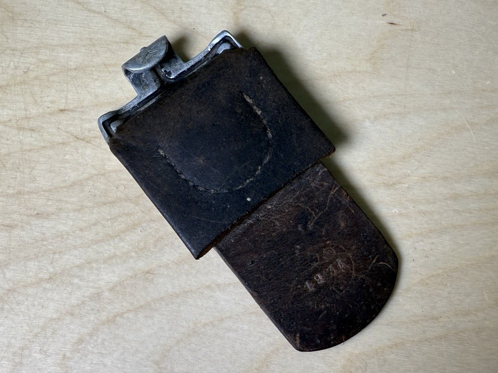 Original WW2 German Leather Strap Section with Aluminum Fitting – Dated 1938
