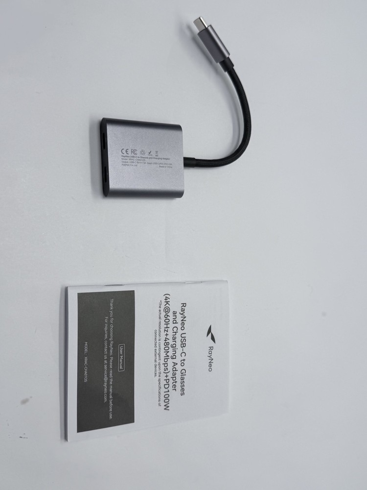RayNeo USB-C to Glasses & Charging Adapter