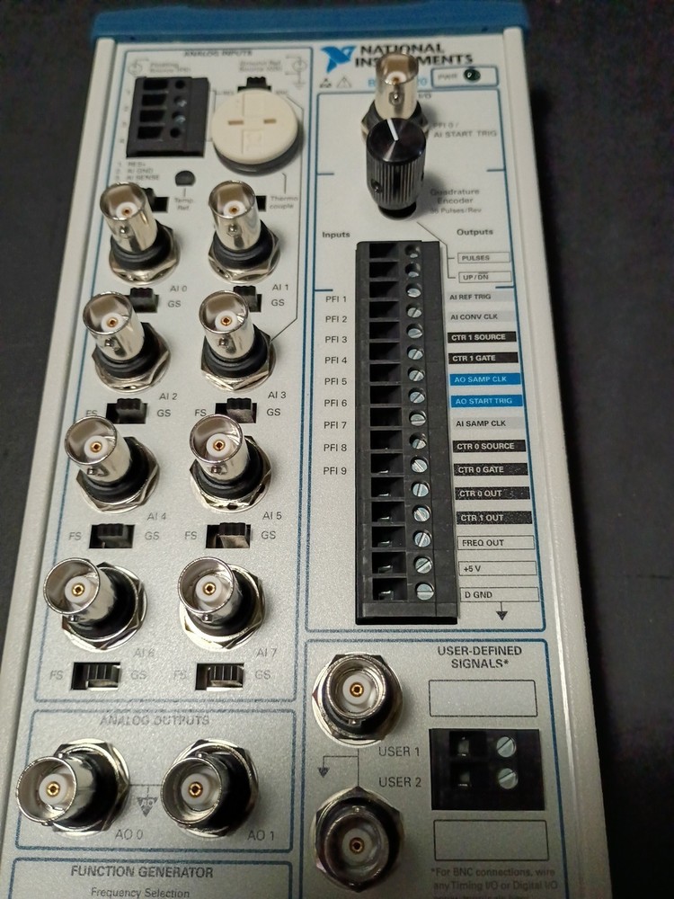 National Instruments BNC-2120 Connector Block w Function Generator, Quad Encoder