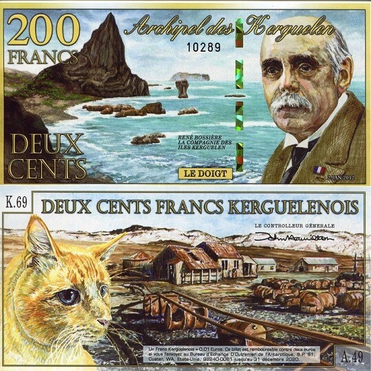Kerguelen Islands 200 francs polymer 2012 UNC