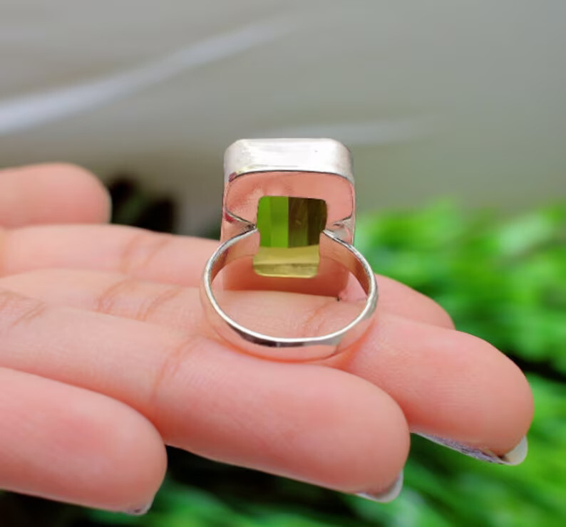 Citrine Gemstone Solid 925 Sterling Silver Statement Handmade Ring, All Size M19