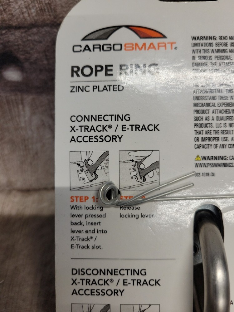 Cargo Smart Rope Ring Compatible with X-track & E track NEW