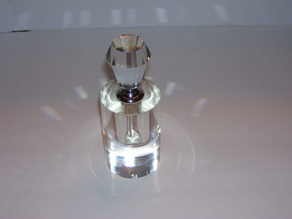 Beautiful Crystal Glass Prism Perfume Bottle WOW