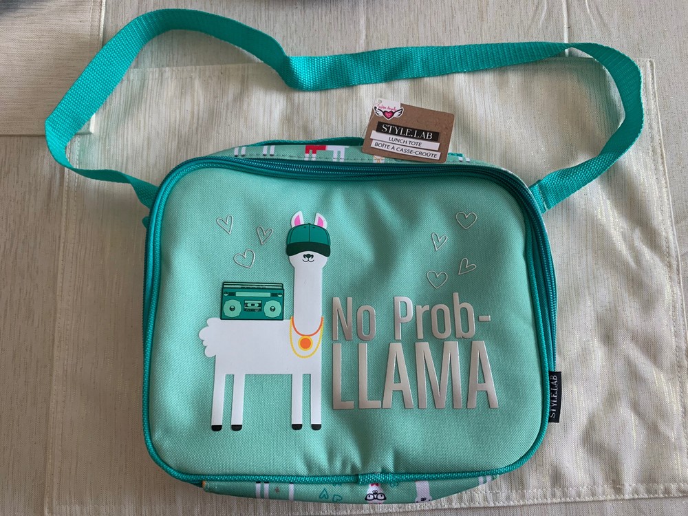 Style Lab No Prob-llama Mint Green Soft Lunchbox Tote NWT
