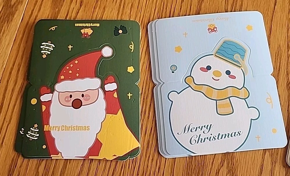Christmas popup table placards decorations 5 X 6 different = 30 Total NEW
