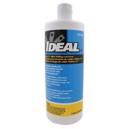 Ideal 31-358 Wire Pulling Lubricant, 1 Qt. Bottle, Ylw