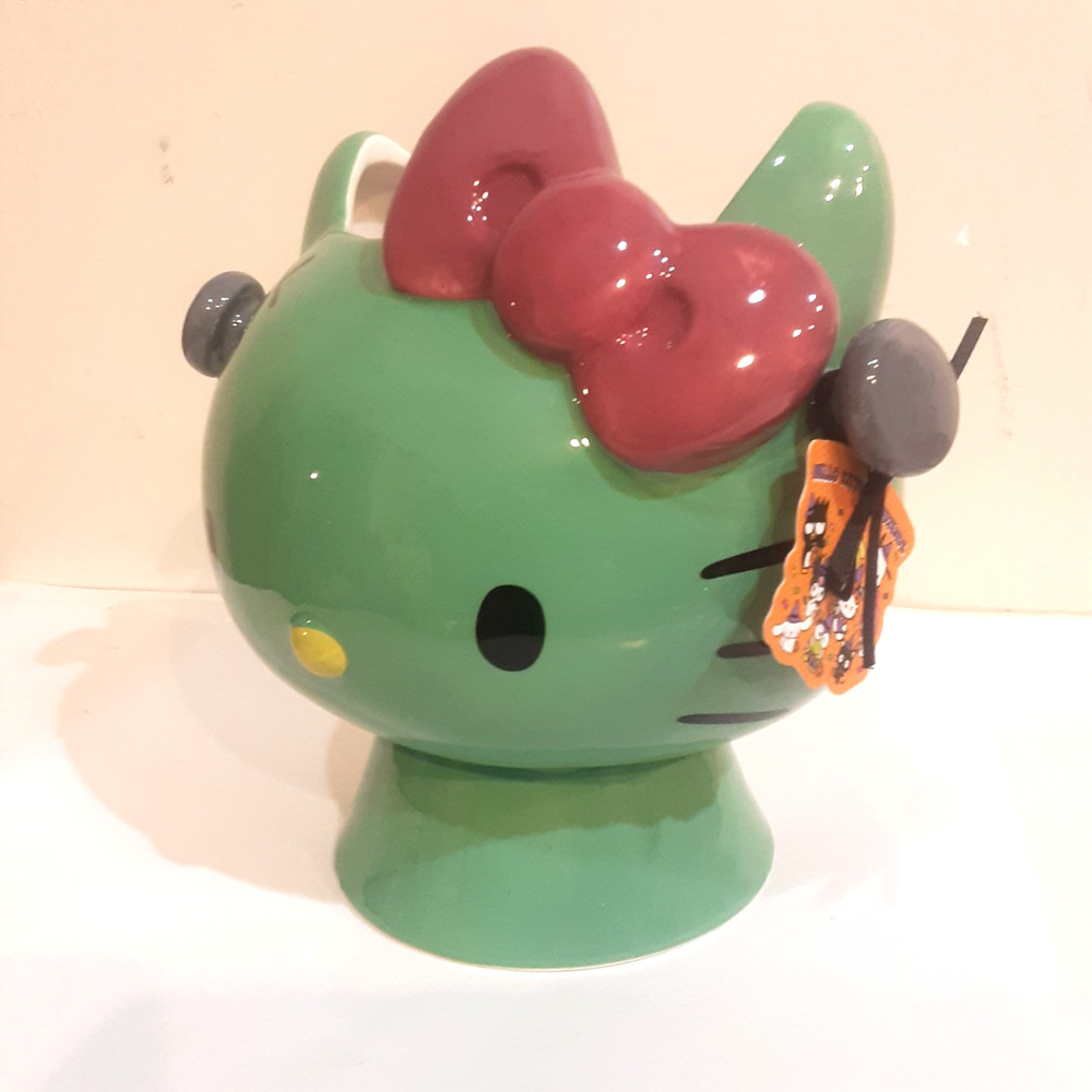 HELLO KITTY FRANKENSTEIN HALLOWEEN CERAMIC CANDY BOWL DISH