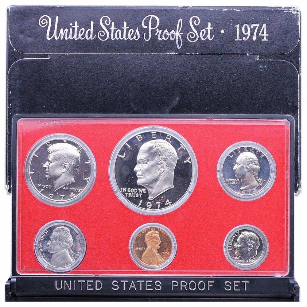1974 S Proof Set Original Box 6 Coins US Mint