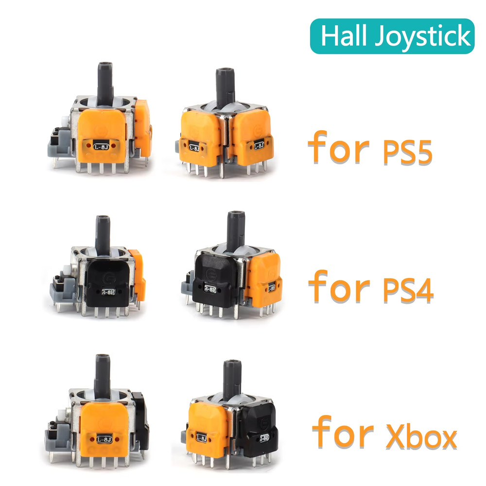 Replacement Hall Electromagnetic 3D Analog Joystick - 2 Pieces -PS4/PS5/Xbox