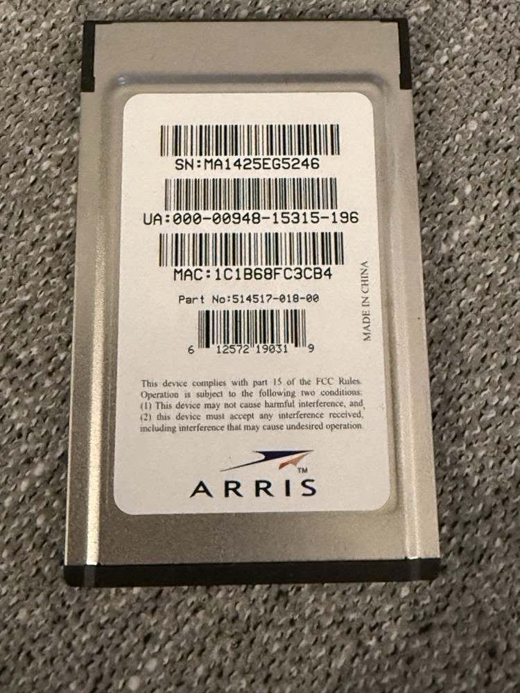 Motorola/Arris M-Card MediaCipher Multi Stream 514517-018-00
