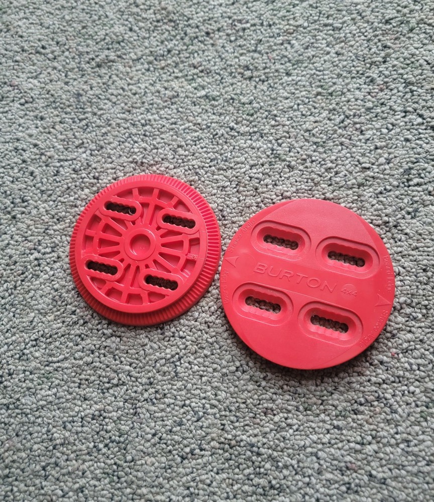 Burton Snowboard Binding 4"x4" Baseplate Disc RED 4 x 4