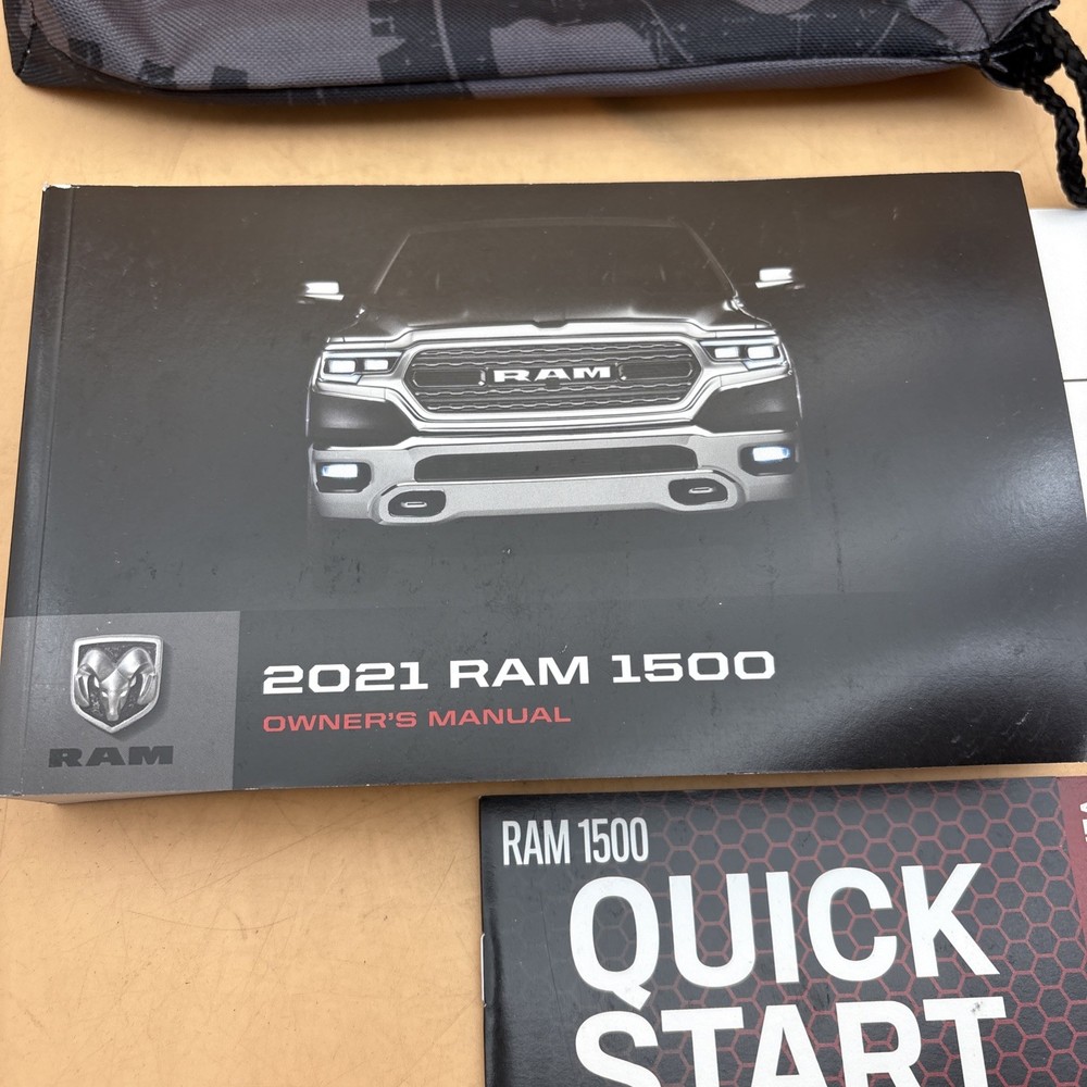 2021 Dodge Ram 1500 Owners Manual Quick Reference Guide With Canvas Bag