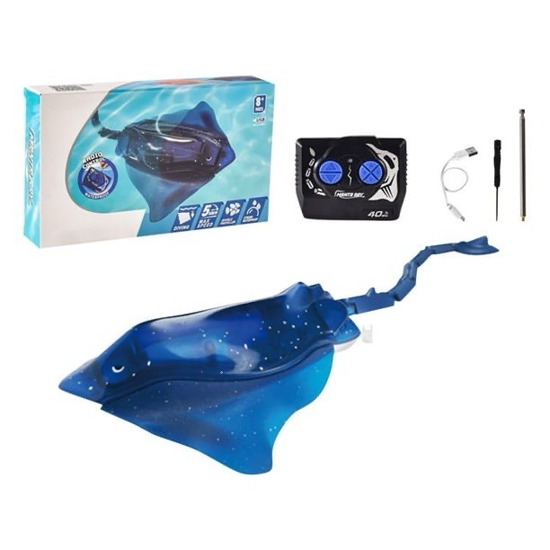 Remote Control Stingray Devil Fish RC Swimming Pool Toy USB Rechargeable