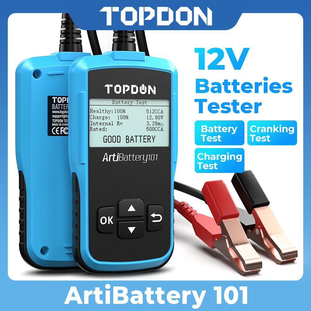 2025 TOPDON AB101 Battery Tester 12V Load Charging System Analyzer 100-2000CCA