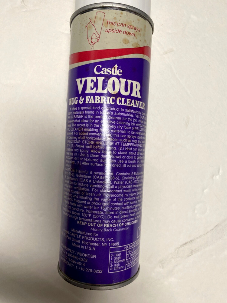 CASTLE VELOUR RUG AND FABRIC CLEANER