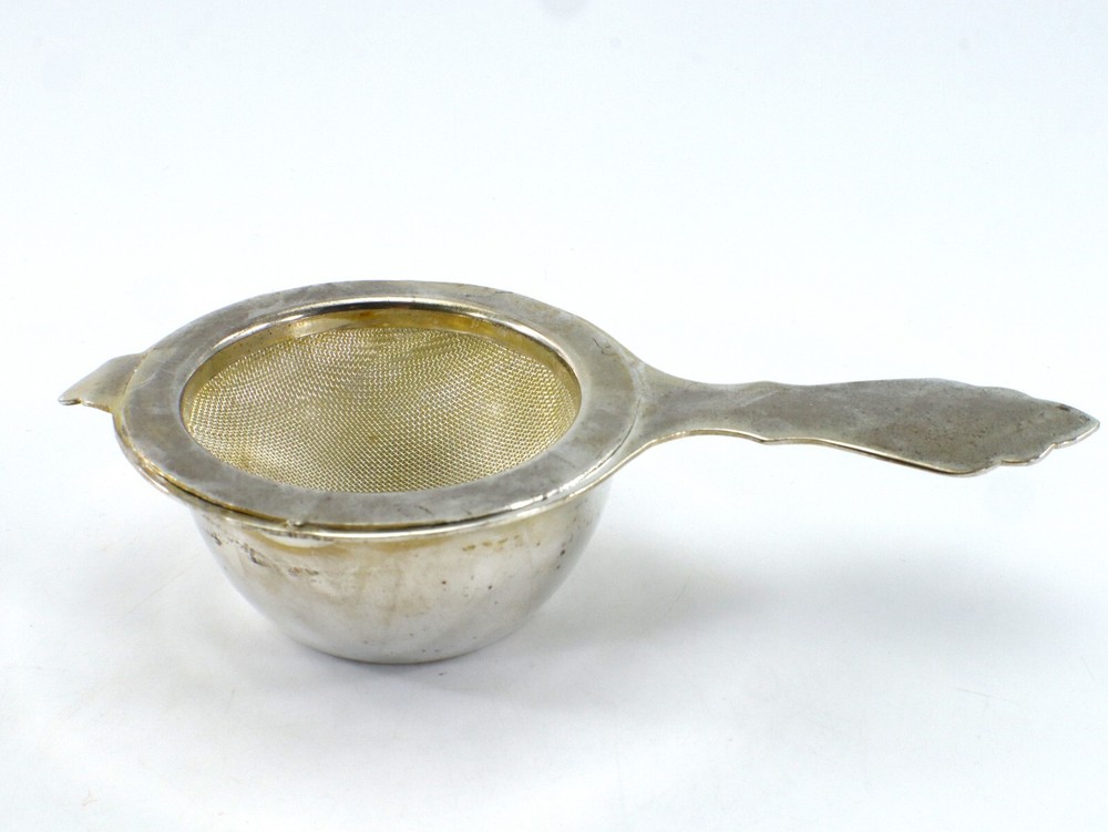 Metal TEA BAG STRAINER Rest Mesh 2-piece Silver Color