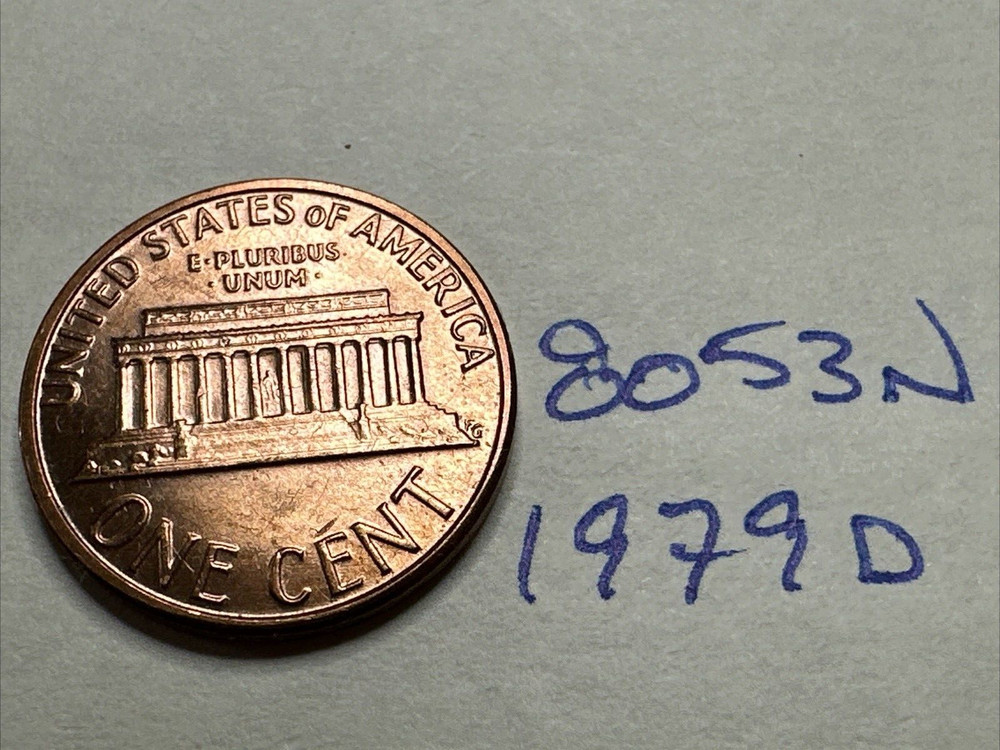 1979 D Lincoln Memorial Cent Penny 8053N