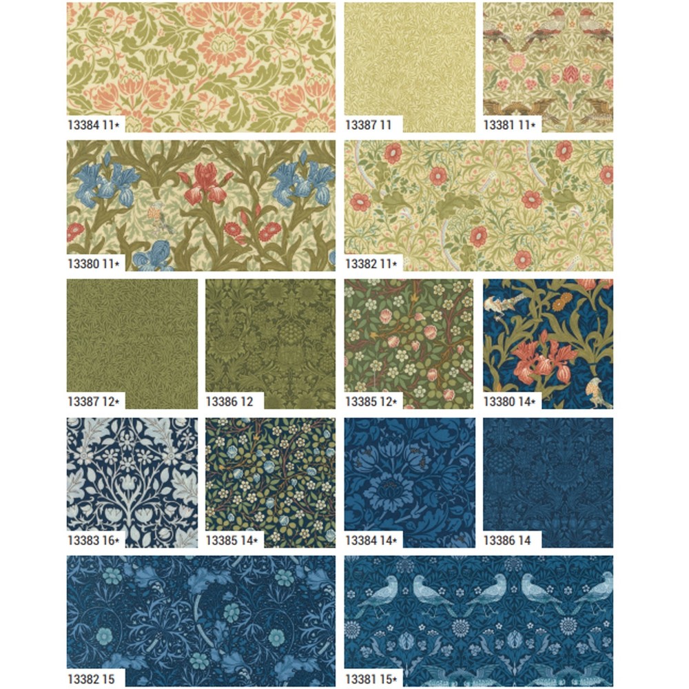 Morris Muse 29 Fat Quarter Bundle by Barbara Brackman for Moda Fabrics