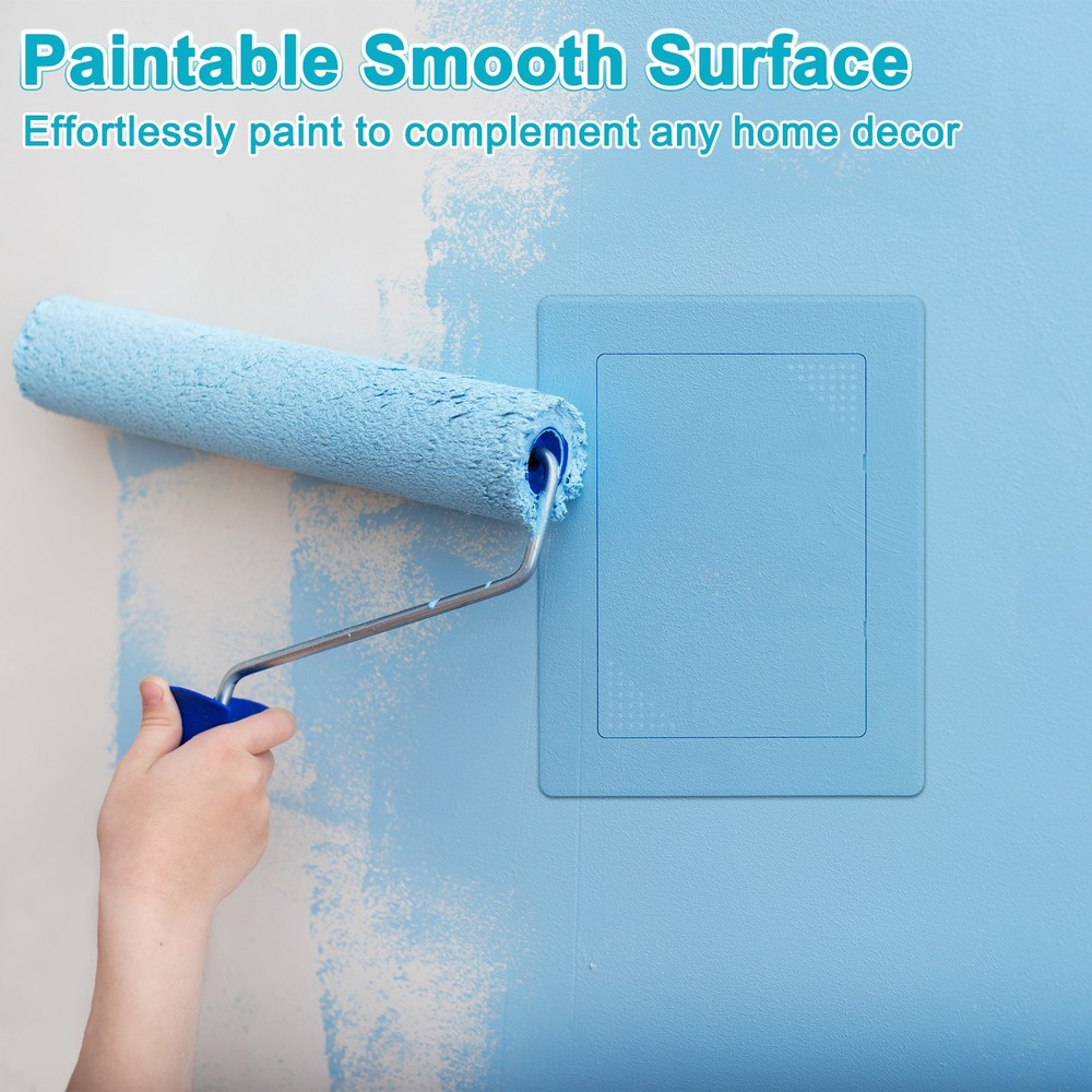 1-Pack Access Panel for Drywall, 7x5" Plastic [White, Ventilated Rectangle]